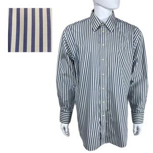 Nautica Men’s Premium Non-Iron Striped Cotton Dress Shirt